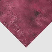 Burgundy Glam Foil Glitzer Damask Seidenpapier (Ausschnitt)