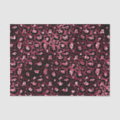 Burgundy Glam Foil Glitzer Leopard Spots Seidenpapier (Vorderseite)