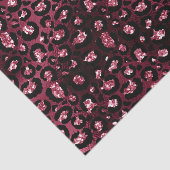 Burgundy Glam Foil Glitzer Leopard Spots Seidenpapier (Ausschnitt)