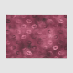 Burgundy Glam Foil Glitzer Lippes Seidenpapier