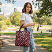 Burgundy Glam Geometric Tasche