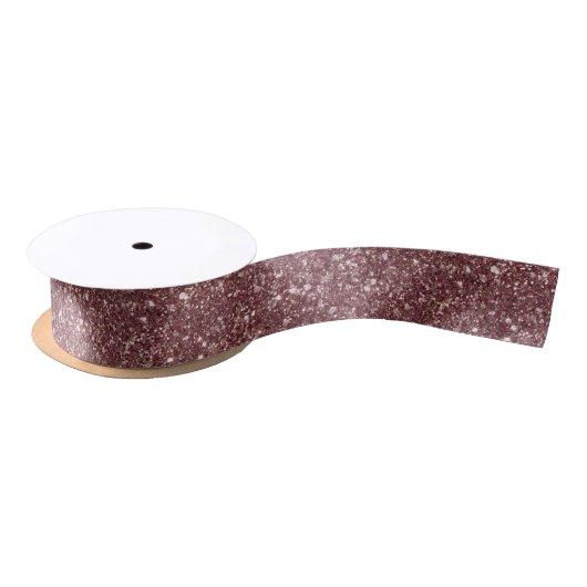 Burgundy Glitter Birthday Satinband (Spule)