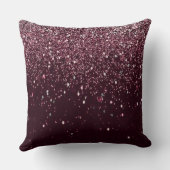 Burgundy Glitter Engagement Romantic Proposal  Kissen (Rückseite)
