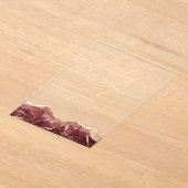 Burgundy Gold Agate 40. Geburtstagsparty Acryleinladungen (Ablage )