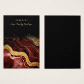 Burgundy Gold Agate Schmuckkarten sammeln (Vorne & Hinten)