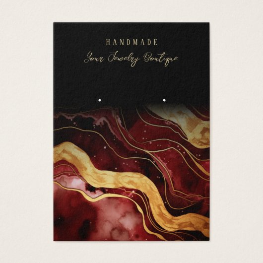 Burgundy Gold Agate Schmuckkarten sammeln (Vorderseite)