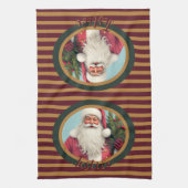 Burgundy gold and dark green geschirrtuch (Vertikal)