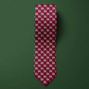 Burgundy & Gold Bauern Tractor Krawatte