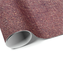 Burgundy Gold Blush Maroon Linen Burlap Rustikal Geschenkpapier