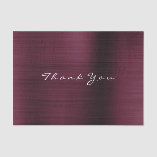 Burgundy Gold Blush Metallic Danke Luxus Seidenpapier (Vorderseite)