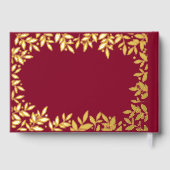 Burgundy gold botanical wedding gästebuch (Rückseite)