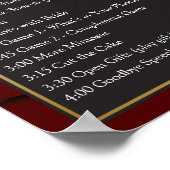 Burgundy Gold Brautparty 🌿 Elegante Tinte Poster (Ecke)