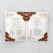 Burgundy & Gold Butterfly Quinceanera Programm (Innenseite)