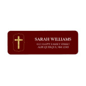 Burgundy Gold Cross 1. Heilige Kommunaladresse (Vorne)