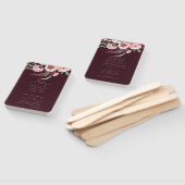 Burgundy Gold - Elegant Floral Luxe Hochzeitsprogr Fächer (Non-assembled)