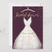 Burgundy Gold Elegantes Hochzeitskleid Brautparty