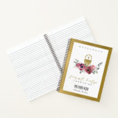 BURGUNDY GOLD FLORA ERSTER HOLY COMMUNION GÄSTEBUC NOTIZBLOCK (Innenseite)