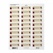 Burgundy Gold Floral Rabbit Alice im Wunderland (Vorne)