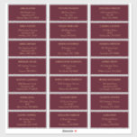 Burgundy Gold Floral Wedding Guest Address Labels<br><div class="desc">Diese bordeauxfarbene, blumengeschmückte Gästebuchmarke mit goldfarbenem Kalligraphie und vergoldeten Blumenverzierungen bietet eine wunderschöne, dunkle Merlot-Kulisse. Die Juwelengeschichte und die goldenen botanischen Boho-Akzente sowie die minimale delikate Schrift schaffen eine königliche und romantische moderne Ästhetik, die ein perfektes Gleichgewicht zwischen klassischem Vintagem und zeitgenössischem lässige schafft und somit eine einfache Wahl für...</div>
