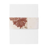 Burgundy & Gold Floral Wedding Invitation Einladungsbanderole (Rückseitenbeispiel)