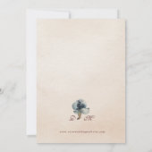 Burgundy Gold Floral Wedding RSVP Card Einladung (Rückseite)