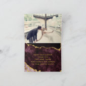 Burgundy Gold Foil Agate Marble Danke Foto (Innenseite)