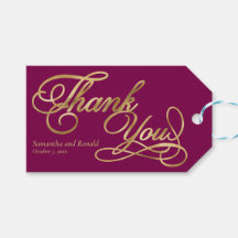 Burgundy & Gold Foil Calligrafy Wedding