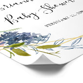 Burgundy Gold Geometric Baby Dusche Willkommen Poster (Ecke)