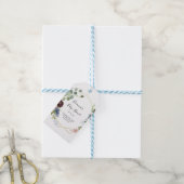 Burgundy Gold Geometric Baby Shower Geschenkanhänger (Mit Garn)