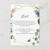 Burgundy Gold Geometric Hotel Begleitkarte (Vorderseite)