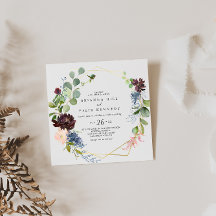 Burgundy Gold Geometric Lässig Wedding