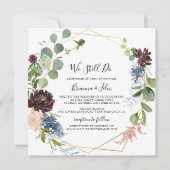 Burgundy Gold Geometric machen wir immer noch eine Einladung (Vorderseite)