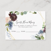 Burgundy Gold Geometric rät wie viele Game Card Visitenkarte (Vorderseite)