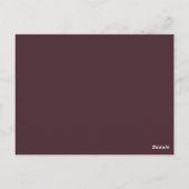 Burgundy Gold Geometric Wedding Bucket List Cards Postkarte (Rückseite)