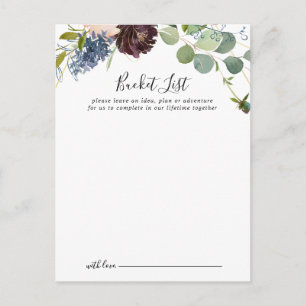 Burgundy Gold Geometric Wedding Bucket List Cards Postkarte