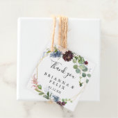 Burgundy Gold Geometric Wedding Geschenkanhänger (Beispiel)