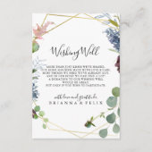 Burgundy Gold Geometric Wedding Wunsche Begleitkarte (Vorderseite)