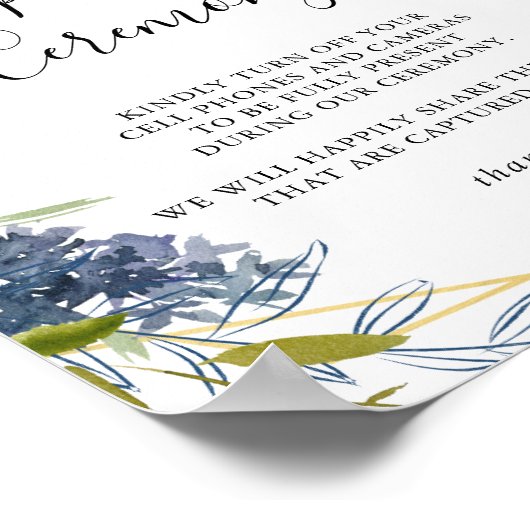 Burgundy Gold Geometric Zeremony Sign Poster (Ecke)