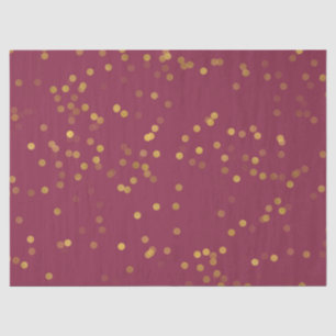 Burgundy Gold Glam Confetti Seidenpapier