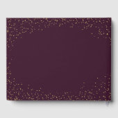 Burgundy Gold Glitzer Elegantes Dress Brautparty Gästebuch (Rückseite)