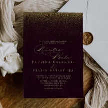 Burgundy Gold Glitzer Nuestra Boda Wedding