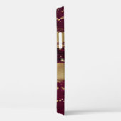 Burgundy Gold Glitzer Script Mit Monogramm Case-Mate iPhone Hülle (Rückseite / Rechts)