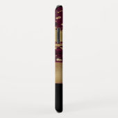 Burgundy Gold Glitzer Script Mit Monogramm Case-Mate iPhone Hülle (Hinten/Rechts)