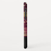 Burgundy Gold Glitzer Script Mit Monogramm Case-Mate iPhone Hülle (Hinten/Links)