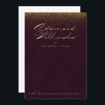 Burgundy Gold Glitzer Wedding Well wünscht Hinweiskarte<br><div class="desc">Diese burgundische Glitzer Hochzeit auch Wünsche Ratschlag Karte ist perfekt für eine rustikale Hochzeit. Das schlichte und stilvolle Design besticht durch klassische und extravagante Schrift-Typografie in Gold mit Glitzer im bordeauxfarbenen Hintergrund. Diese Karten sind ideal für Hochzeiten, Brautparty, Babydusche, Graduiertenfest u.v.m. Personalisieren Sie die Karten mit den Namen der Braut...</div>