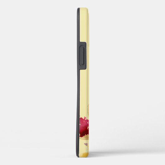 Burgundy Gold Herbst Blogs Monogram Case-Mate iPhone Hülle (Rückseite / Rechts)