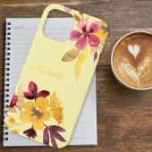 Burgundy Gold Herbst Blogs Monogram Case-Mate iPhone Hülle