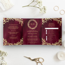 Burgundy Gold Leaf Zweigstelle auf einer Hochzeit