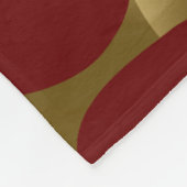 Burgundy & Gold Leopard Print Pattern Fleecedecke (Ecke)