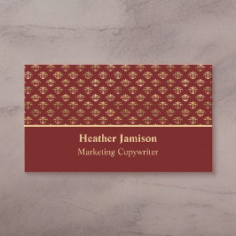 Burgundy Gold Lilie Marketing Copywriter Visitenkarte